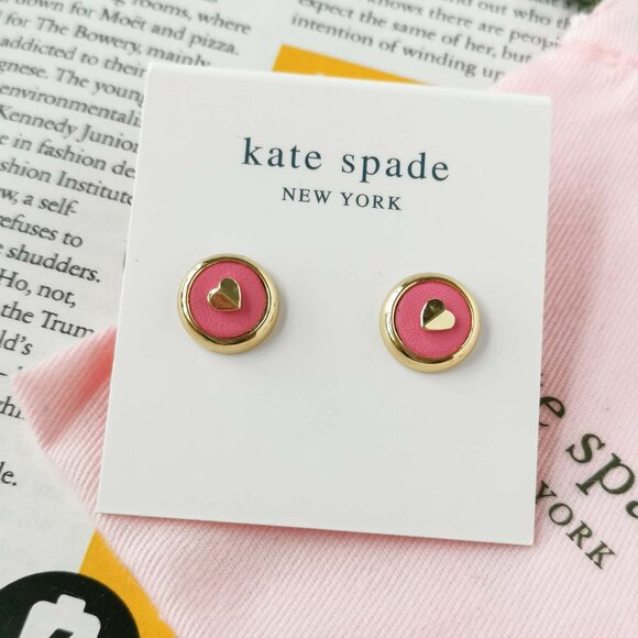 Kate Spade Heartful Gold Crushed Watermelon Stud Earrings NEW / DUST BAG - Picture 1 of 3